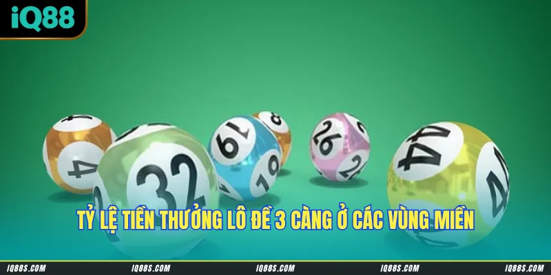 Tỷ lệ tiền thưởng lô đề 3 càng ở các vùng miền